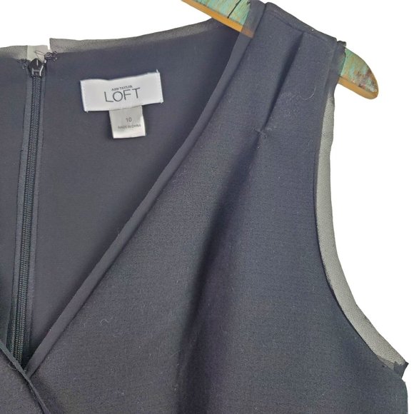 Ann Taylor LOFT Black Sleeveless Sheath Dress Size S - Picture 7 of 10